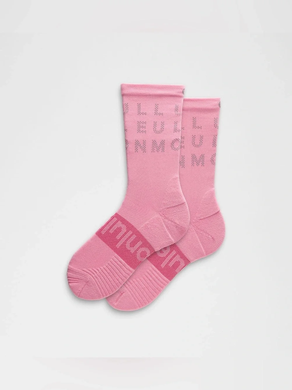 (3) Lululemon Women's Power Stride Crew Socks *Reflective Sz M Candy Cloud NWT